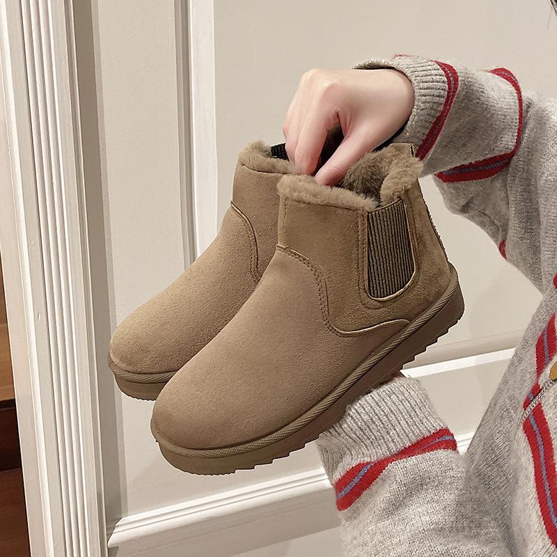 Iarnă femei&Bărbați Mărimi Mari Plus Fleece Cizme de Zăpadă pentru Bărbați Călduroase Antiderapante Cizme Înalte