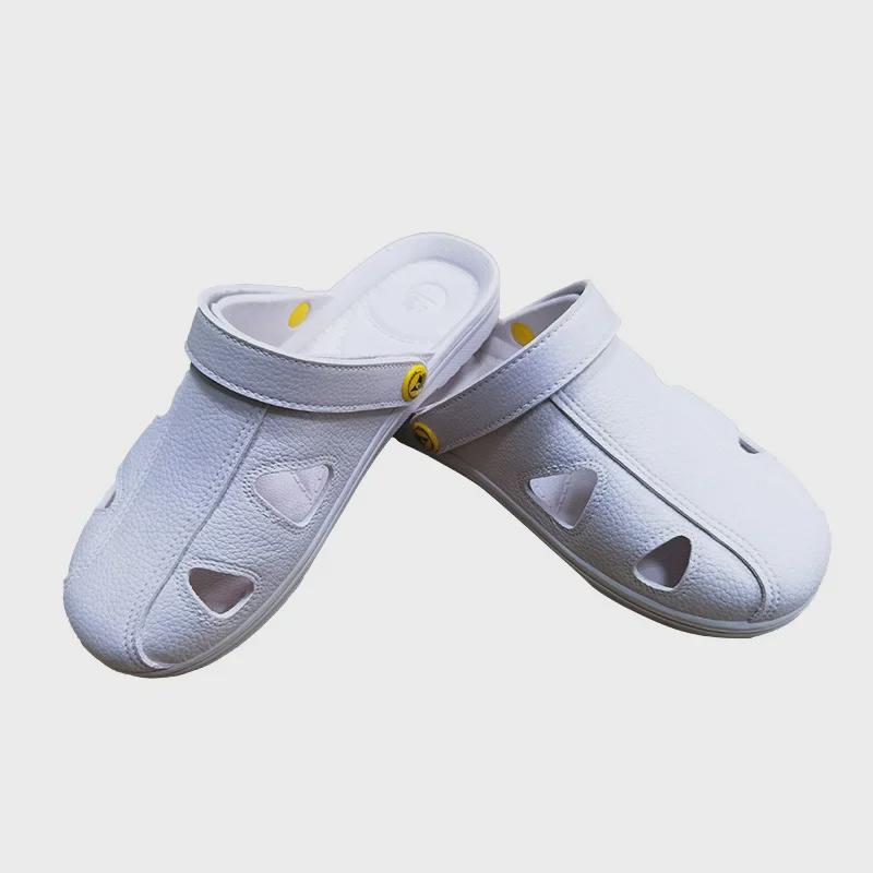 Unisex SPU Anti-Static Four-Hole Slippers for Electronics, Pharmaceutical & Food Industries