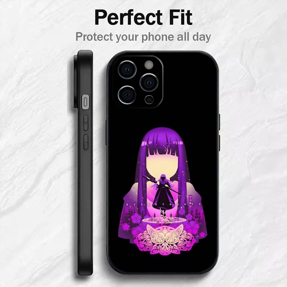 

Half-Sky Mage The F-Fern Phone Case For iPhone17,16,15,14,13,12 Plus,Max Soft Silicone Black Cover iPhoneXSMAX
