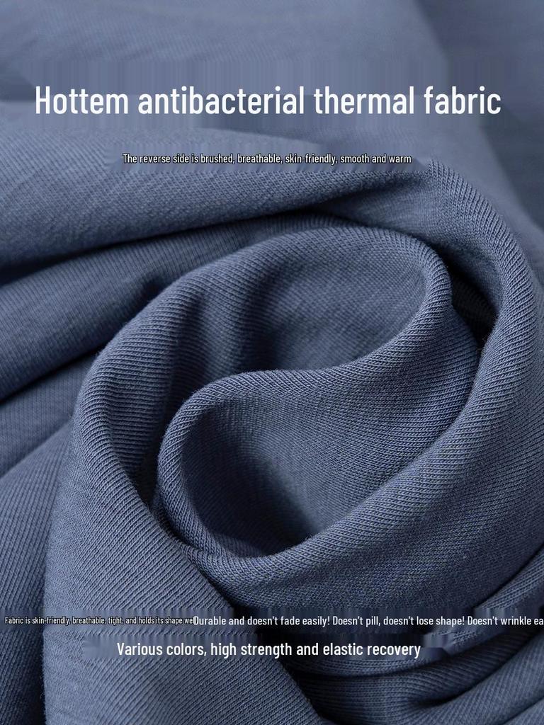 Premium Men's White Long Sleeve Moisture-Wicking Antibacterial Heating T-Shirt