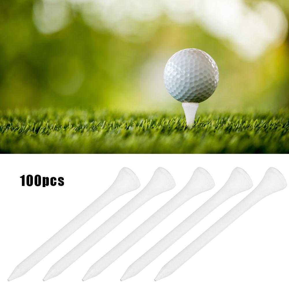 100 pcs 70mm Wooden Wood Golf Tees Training Practice Ball Holders for Beginners Golfers