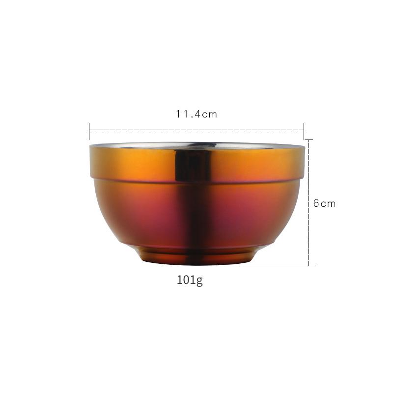 304 Stainless Steel Double-Layer Insulated Bowl for Children - Anti-Scald, Anti-Drop, Perfect for Rice and Soup