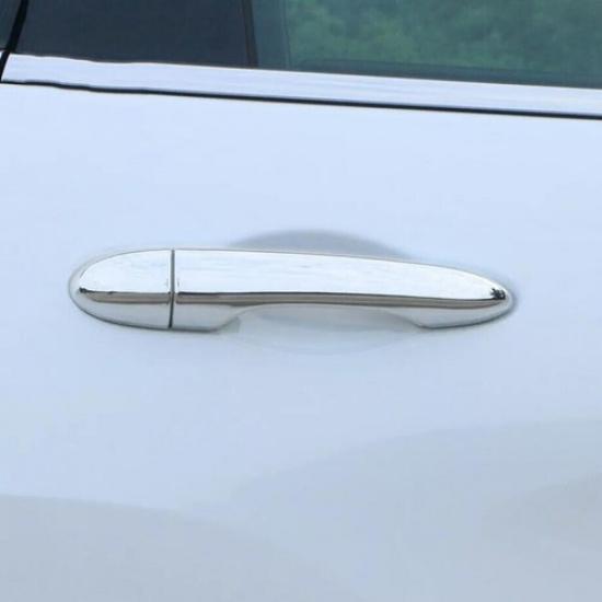 8P 2017-2025 Jeep Compass Rear Door Handle Cover ABS Chrome Trim Keyless Smart | Polished Chrome | 1 Year Manufacturer Warranty | Rear | China