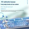 104-Key Wired Mechanical Gaming Keyboard - Blue/Black Switch, Silent, Stylish for Office & Esports