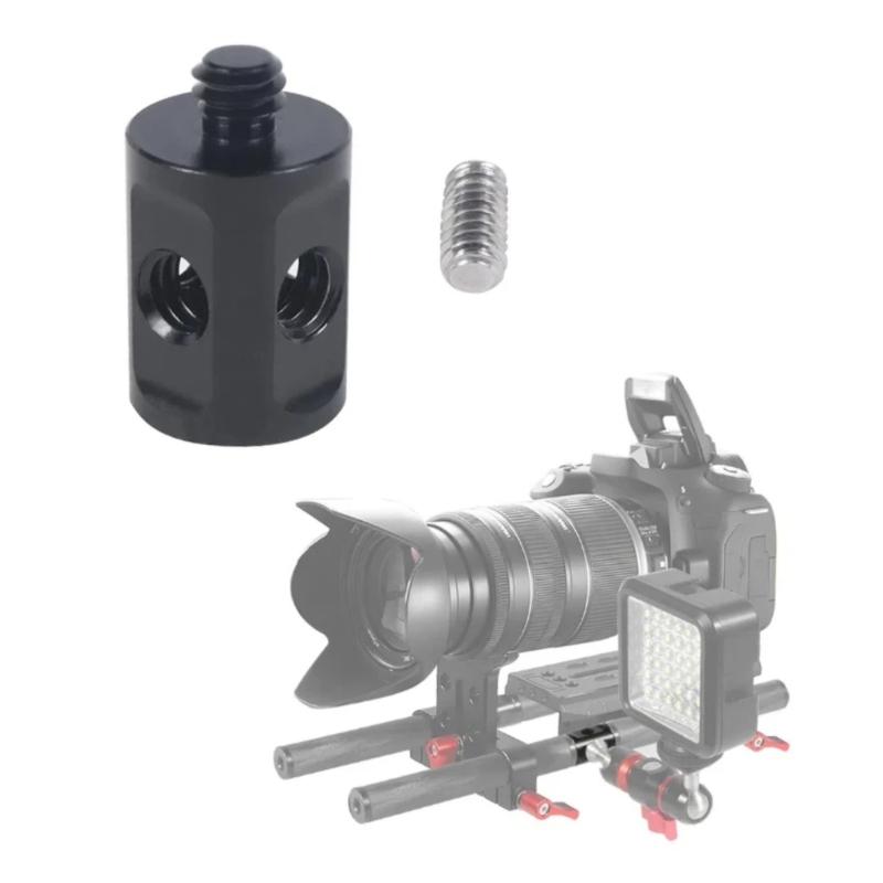 Aluminum 1/4 Adapter Connector For Photography Rig Carbon Fiber 15mm Rod Multiple Angle Mounting Compatibility