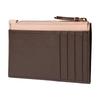 Gucci GG Marmont Double G logo leather card holder women's dark brown with pink