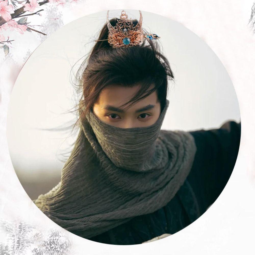Tang Dynasty Chinese Hanfu Hair Crown Headpiece Hair Stick Jewelry Ponytail Bun Hair Holder  Party