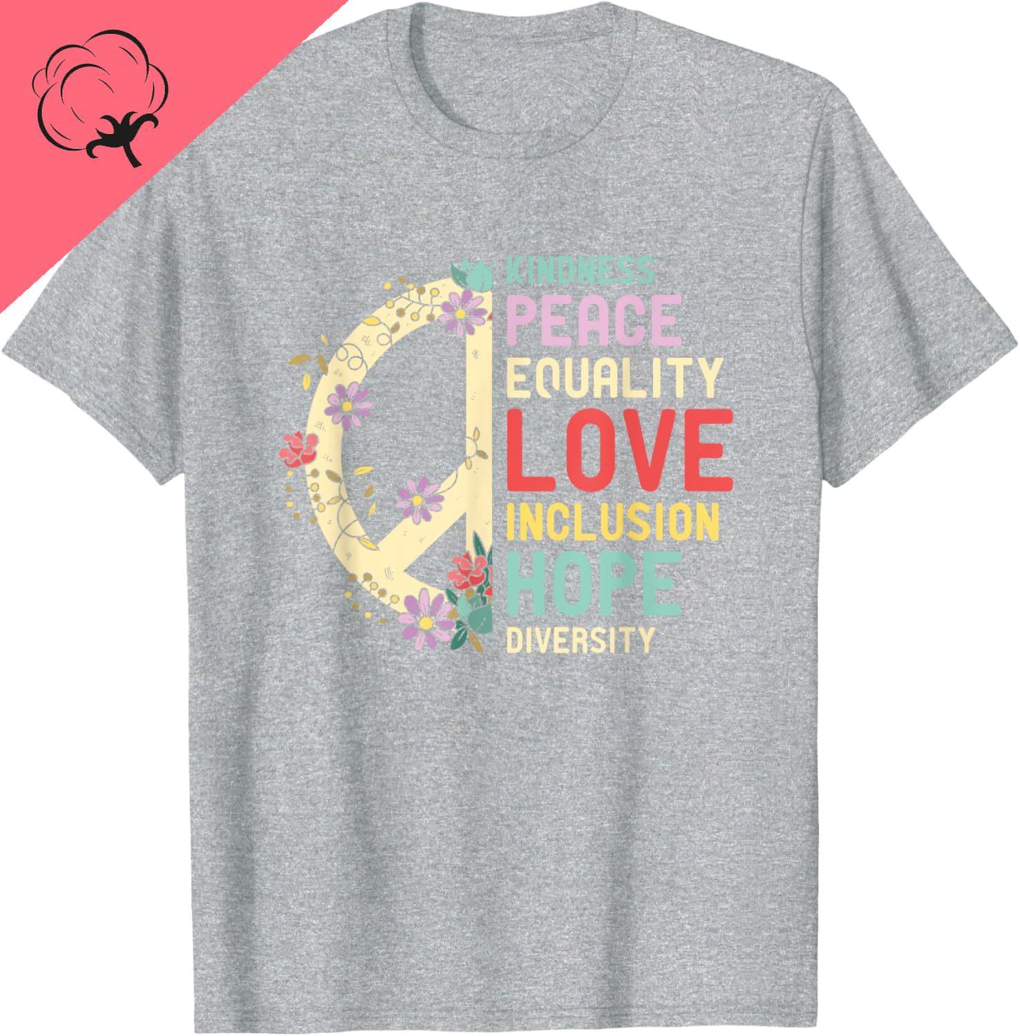 Diversity Equality Love Peace HuUnisex Rights Social Justice TShirt S