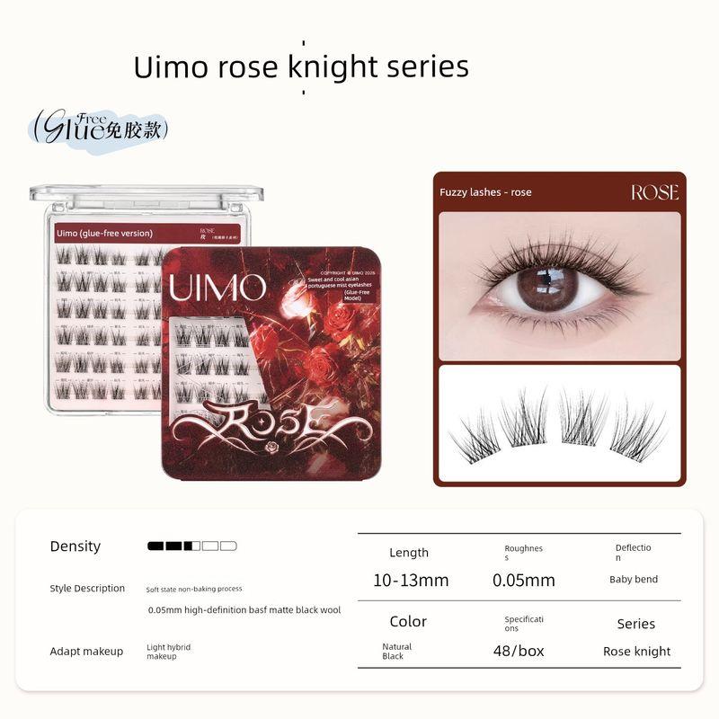 

Uimo Rose Knight Photogenic Glue-Free False Eyelashes 2026 Hot-Selling Korean-Style Asian Airy Fox-Style Eyelashes [Glue-Free Model] Mist Eyelashes-Rose*1 (Asian)
