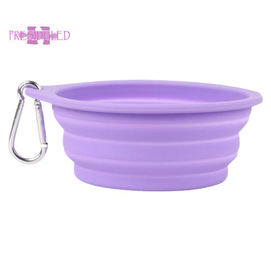 Bol pentru animale de companie de 600 ml, convenabil, pliabil din silicon, portabil, ușor de curățat - bol pentru hrană pentru pisici și câini