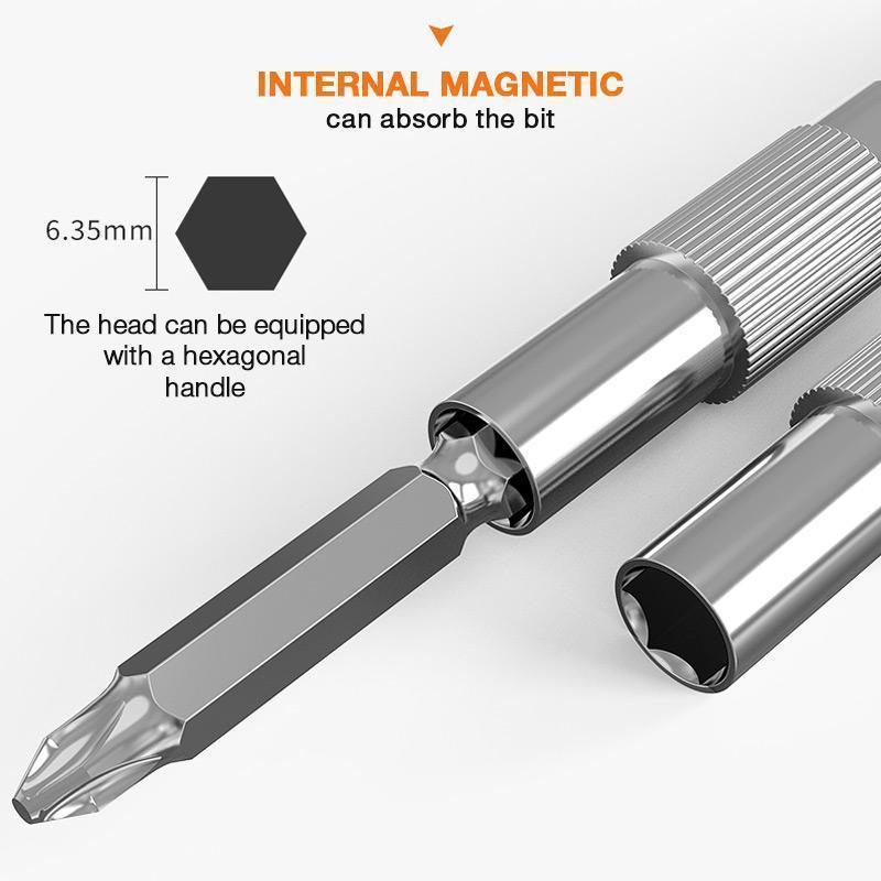300mm silver hexagonal handle metal universal flexible shaft directional screwdriver connection extension rod tool accessory High Quality