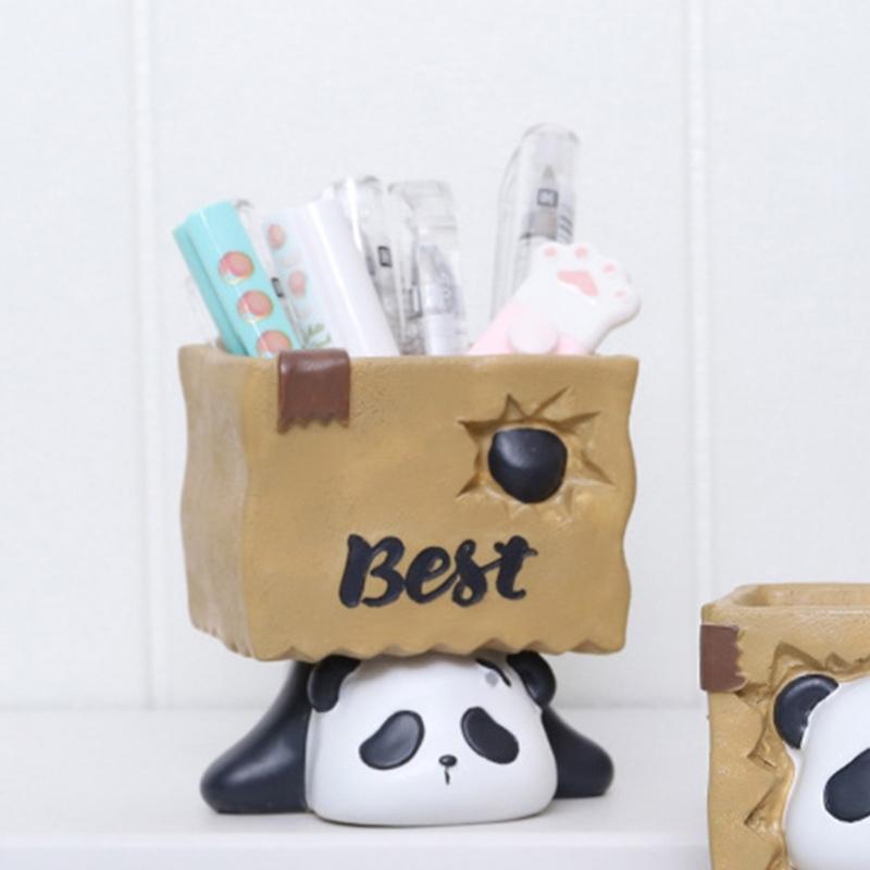 Flowerpot Silicone Mold Lying Panda Shaped Concrete Moulds  Flowerpots Molds Cements Mould Silicone Material