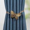 2PCS Magnetic Curtain Tiebacks, Butterfly Shape Metal Curtain Ties, Anti-Oxidation Easy Disassembly Curtain Holdback for Home Decor