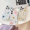 Magnetic Magsafe Phone Case for IPhone 17 Promax Flower Glitter for Apple 16 Wireless Charging 14