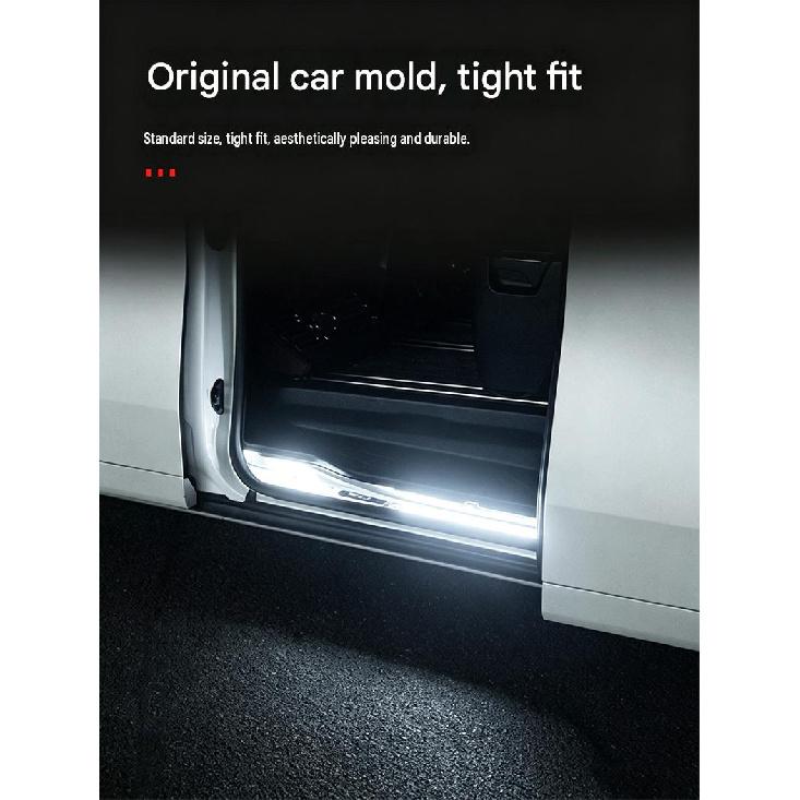 Car Sliding Door Welcome Light for Toyota Alphard Vellfire 30 Series White Door Ground Light Courtesy Lamp Middle Door Lighting Neon Lights 4