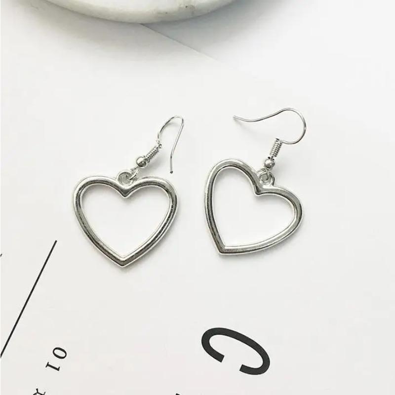 Ohrringe Für Damen Gold Modeschmuck Anhänger Mädchen Trend Geschenk Hängend Dangler Ohrhänger Verschluss Weiblich Herz Einfach