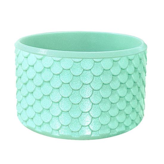 Ice Cup Base Protector Silicone Boot, Fish Scale Pattern Decor, Soft Elastic Water Bottle Tumbler Accessories for Travel Protective Sleeve, Anti-Slip