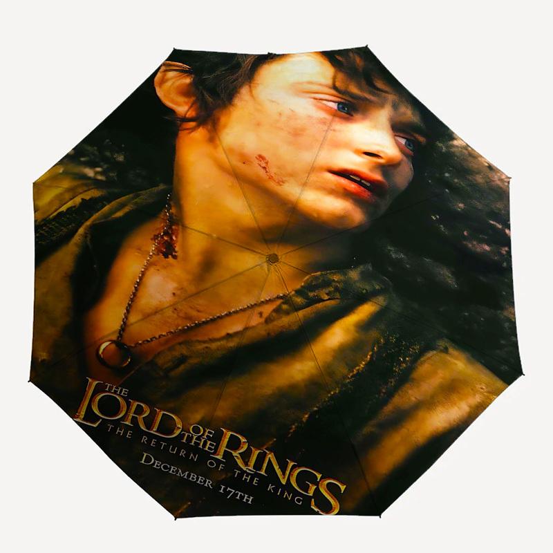 

1pc Lord of the Rings Return of the King Automatic Folding Umbrella - Compact 8-Rib Design, Durable Plastic & Iron1144L