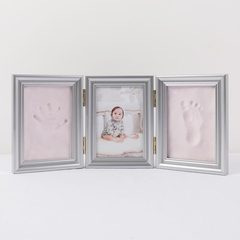 Baby Hand & Footprint Clay Photo Frame for Newborns - Perfect Keepsake for First Birthday and Milestones