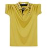 Polo con risvolto da uomo della nuova estate più T-shirt a maniche corte grassa per abbigliamento da lavoro casual