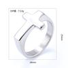 Einfacher Stilvoller Gold Stahl Kreuzring Edelstahl Schmuck für Damen Herren Unisex Modeaccessoire