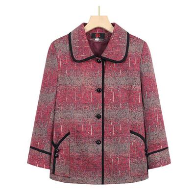 Middle-aged Autumn Winter Plus Velvet Jacket New Fashionable Grandma Top Warm Loose Old Lady Clothes Women
