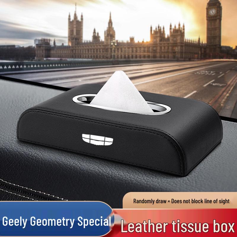 Geely Auto Leder Taschentuchbox für Geometry, Panda, Emgrand L, HiP, Xingrui, Binyue Innenraum