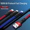 PD100W 3-in-1 Fast Charging Cable for iPhone 15, Android, and LeEco Devices
