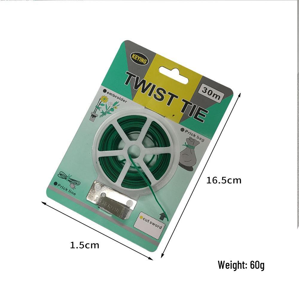 Horticultural Plastic-Coated Iron Wire Tie: Flower & Plant Support Spool for Climbing Roses