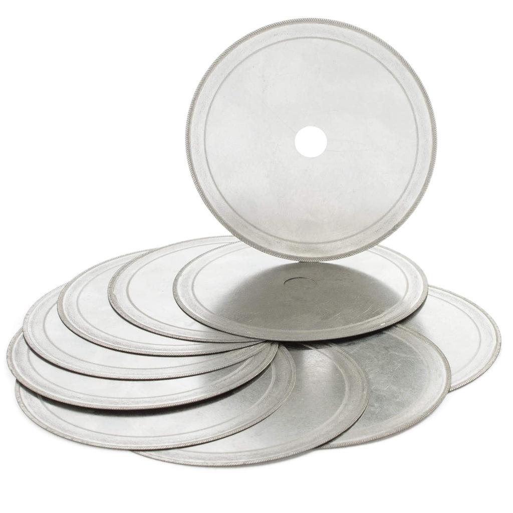 ILOVETOOL 4'' Thin Edge Wet Diamond Blade Disc Lapidary Saw Tools Arbor Hole 1/2'' Rim 0.25mm Pack of 10Pcs