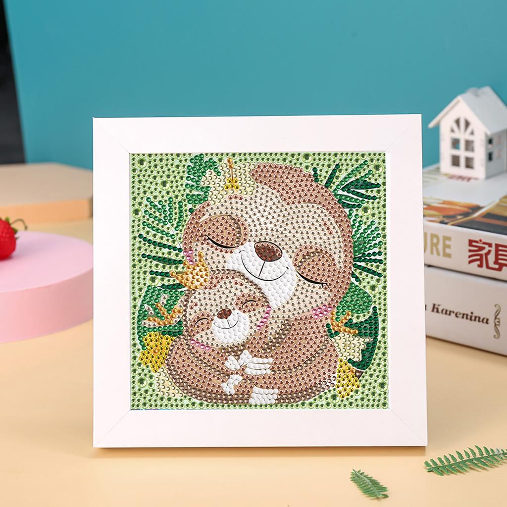 Kids Full Drill 5D Diamond Painting Kit, Cartoon Animal Handmade Diy Diamond Paste Decor Art