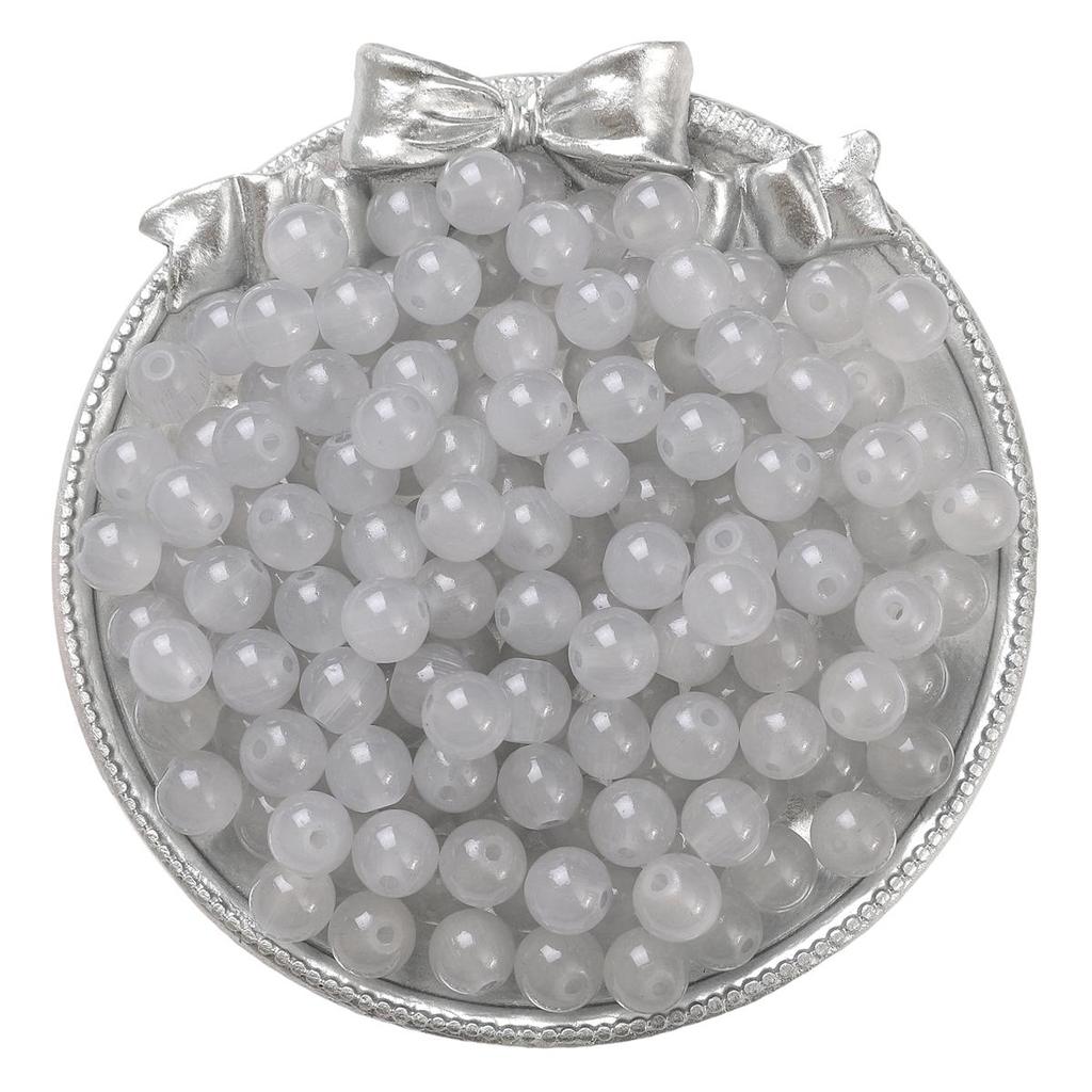 50-135 szt. Kryształowych szklanych koralików, galaretkowych, jednolitych kolorowych, imitujących kamień jadeitu, luźne koraliki dystansowe do wyrobu biżuterii