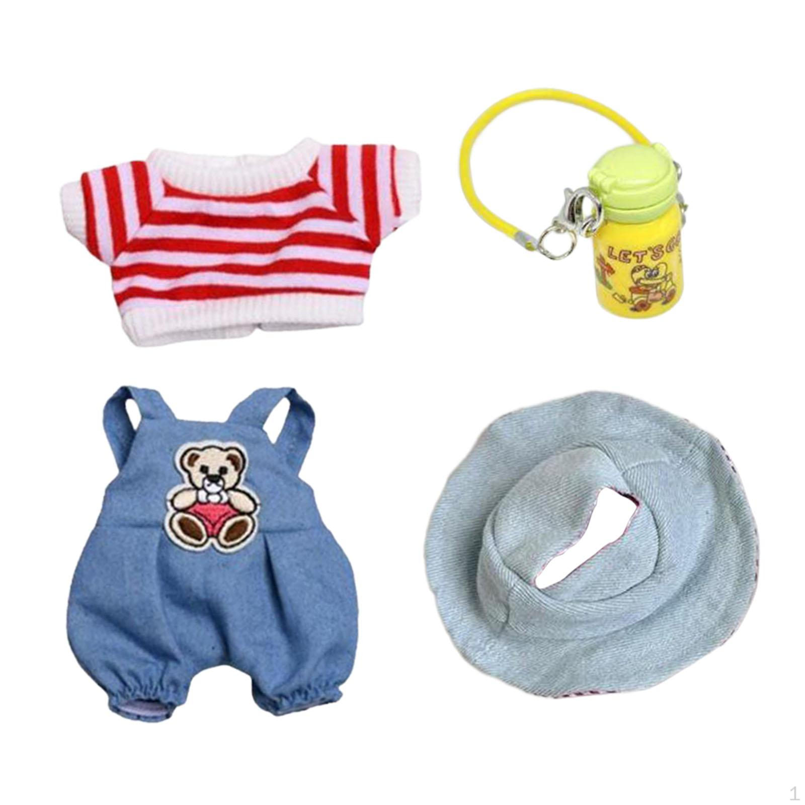 

17 см кукольная одежда милый костюм декор, наряды, аксессуары для игрушечных костюмов своими руками мягкая футболка Bear