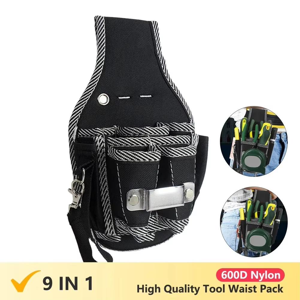 Electrician Repair Waist Tool Bag With Multi Pocket Large Capacity 600d Oxford Cloth Outdoor Waist Bag for Tool Storage Arrange