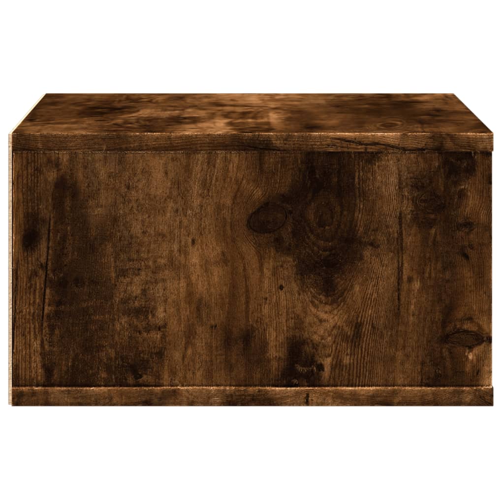 Printer Stand Smoked Oak Finish 49 X 40 X 22.5 Cm Engineered Wood