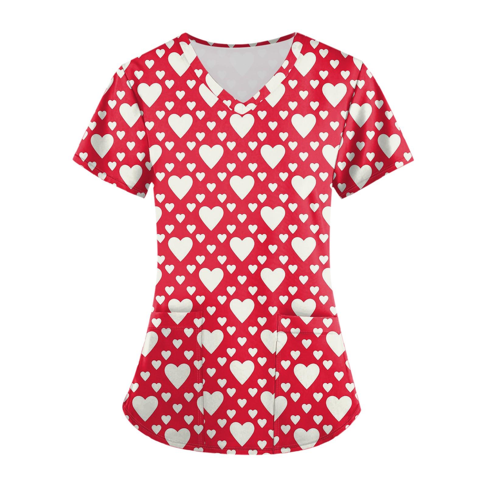 

Женский топ с карманом и коротким рукавом с крестом и V-образным вырезом XL