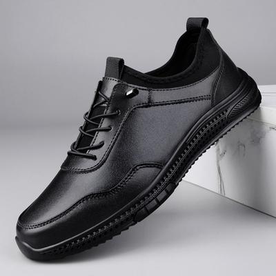 Bequeme Business-Kleiderschuhe für Herren für draußen, atmungsaktive Kleiderschuhe, neue Herren-Laufschuhe aus echtem Leder, Büro-Sneakers