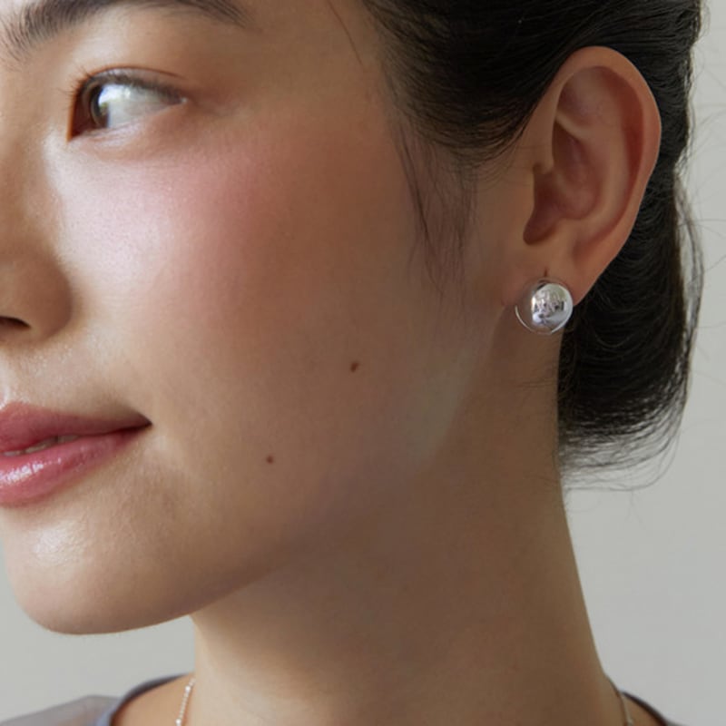 Tatiana (925 Silber) Emblem Kreis Ein-Klick-Ohrringe EC1963