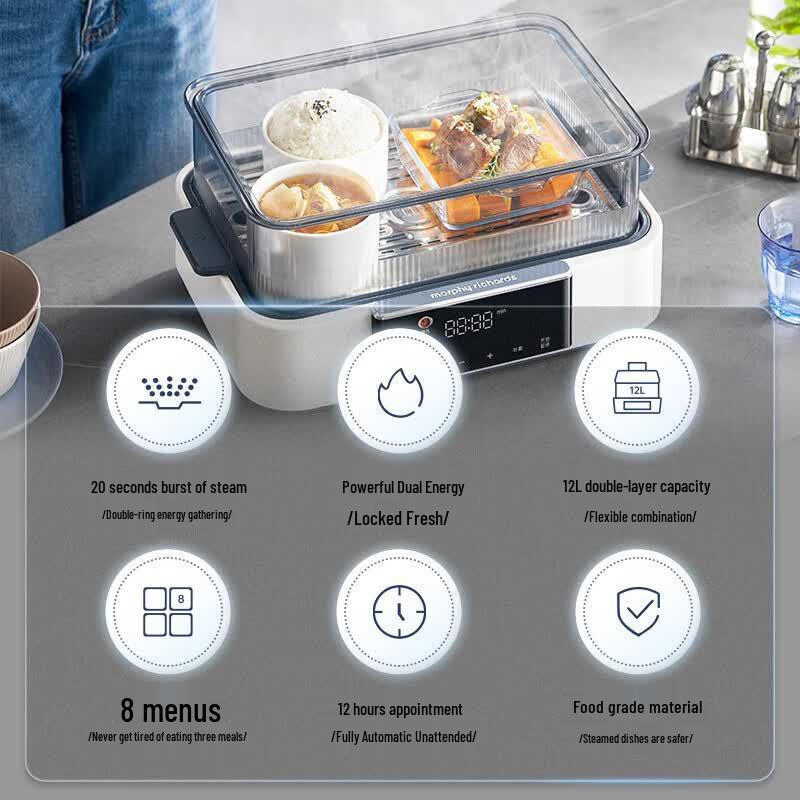 Morphy Richards 12L Multi-functional Electric Steamer CN plug (adapter included)