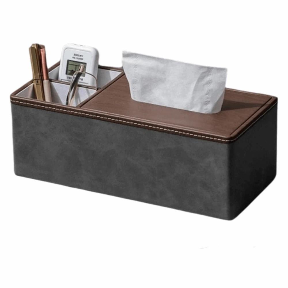 Einfache Leder-Taschentuchboxen Minimalistischer Moderner Papierorganisator Multifunktionaler Nordischer Luxus-Serviettenhalter Kommerzielle Hotels