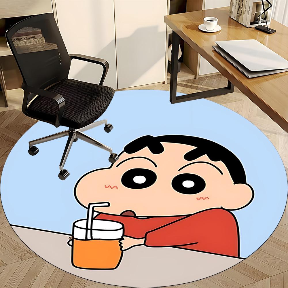 Crayon Shin-chan Office Round Area Rug, Under Office Chairs Bedroom Living Room Home Decor a0908188