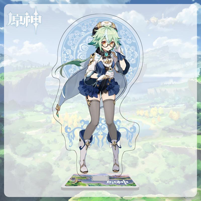 16cm Height Acrylic Large Stand-up Display Featuring Characters From Mondstadt and Liyue In Genshin