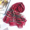 New Silk Scarf Women's Scarf Shawl Striped Mulberry Silk Scarf Sunscreen Large Silk Scarf