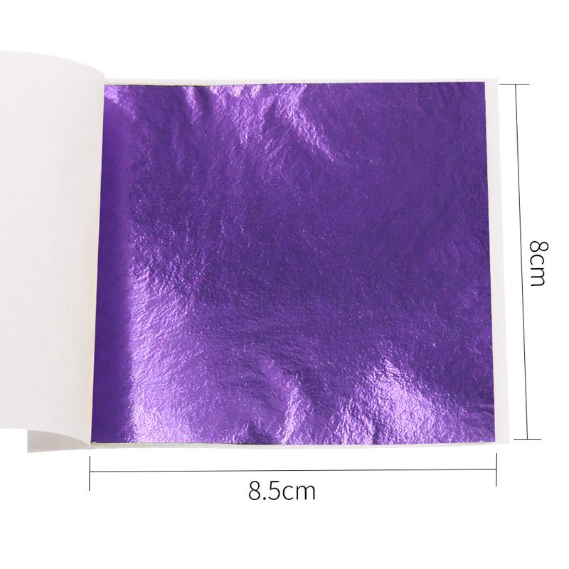 100 Stück/10 Farben Kunsthandwerk Imitation Gold Silber Kupferfolie - Vergoldung Metallblatt Blätter Bögen DIY Handwerk Dekor Designpapier