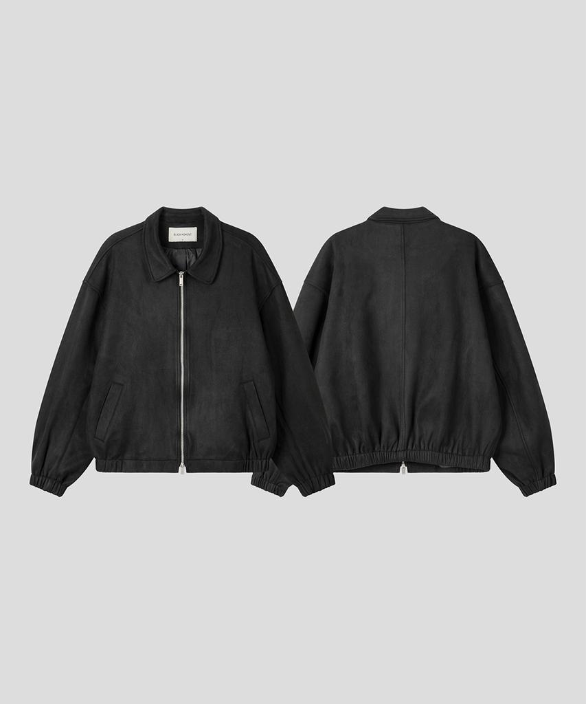 Black Moment Signature Suede Oversized Jacket 2Way [Black]