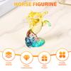 Crystal Horse Statue Year of The Horse 2026 Crystal Figurine Present Collectible Figurine for Home Office Lucky Wealth Chinese