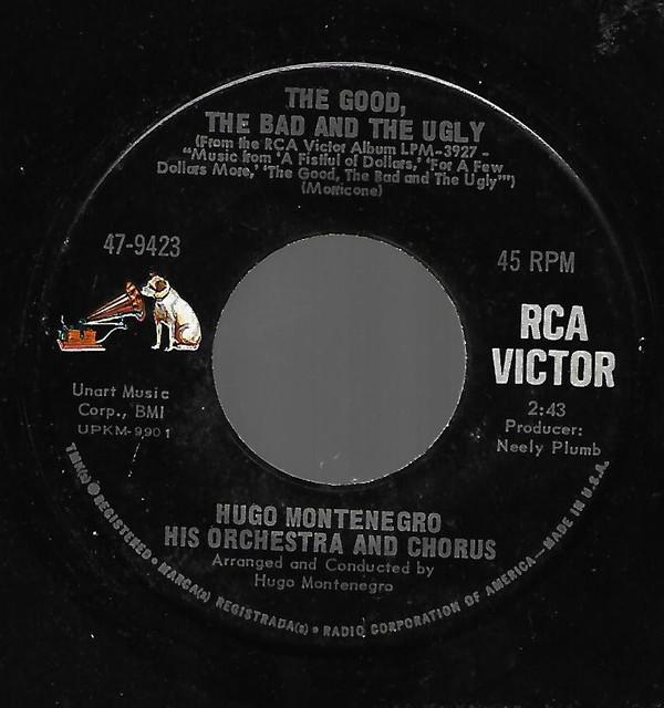 

7inch Record HUGO MONTENEGRO HIS ORCHESTRA CH The Good The Bad And The Ugly Ma UPKM9901 RCA Victor 1967 UK Jazz Used