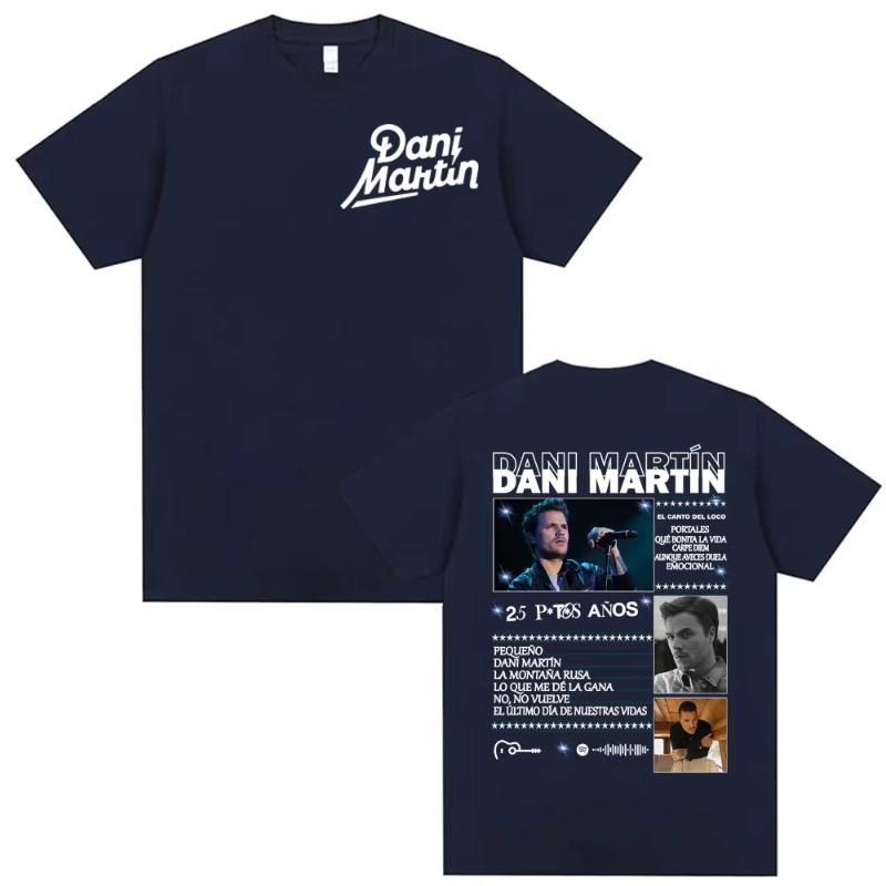 Dani Martin Ptos Anos Graphic T-shirts Men Women Fashion Classic Trend Tee Shirt Man High Quality Oversized Cotton T Shirts