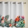 Summer Tropical Plant Parrot Window Curtains for Living Room Luxury Bedroom Curtain Kitchen Blinds Drapes Curtains