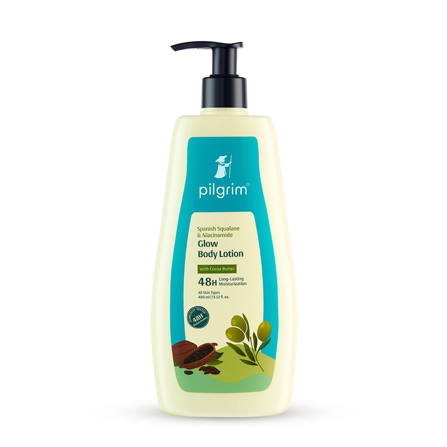 Pilgrim French Red Vine & Hyaluronic Acid Ultra Smooth Body Lotion | 48H Moisturization | Body lotion for dry skin | Infused With Cocoa Butter | For A